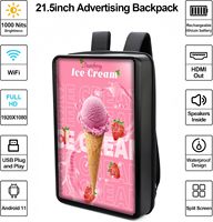 Mochila Publicitaria Pyimgus de Moda para Servicios Empresariales, Impermeable IP65, con Cierre de ABS, Entrada USB/App/CMS, 1000nits de Alta Luminosidad
