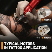 Motor Tato 2225 22 mm Torsi Tinggi 35 MN*m DC 12V 24V Motor Listrik Kecil Tanpa Inti Efisien dengan Lapisan untuk Mesin Tato