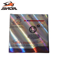 Kit de chaîne et pignon de moto SNOR 420 428 428H pour augmentation de vitesse