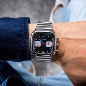 Montre carrée pour homme CILOA, boîtier en acier inoxydable, chronographe vintage, montre-bracelet avec logo personnalisé, luxe et mode - Product Image 6
