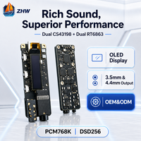 Amplificateur DAC portable avec écran OLED, double amplificateur de casque HiFi CS43198 et double amplificateur de casque HiFi RT6863