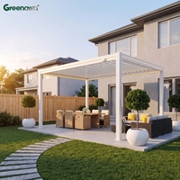Pergola en acier pour jardin extérieur, patio, kit de toit à lamelles imperméable pour l'ombrage de la cour