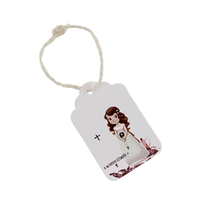 Etiquetas de Regalo para Comunión Niñas, 12 Piezas, Decoración Religiosa Elegante, Etiquetas de Plástico Personalizadas - Product Image 1
