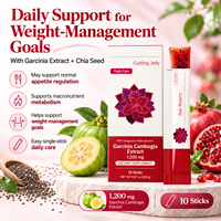 Bâtonnets de gelée de Garcinia Cambogia à marque privée OEM avec graines de chia, fibres alimentaires, complément bien-être pour la gestion du poids, 250g