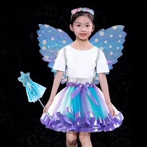 Il Set di costumi per Cosplay per ragazze carine include gonna Tutu da elfo e ala farfalla per bambini Fantasy e giochi di ruolo - Product Image 1