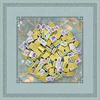 Fichas de Mahjong Acrílicas Estilo Americano - Diseño Moderno y Lujoso, Portátiles para 4 Jugadores, para Póker y Entretenimiento