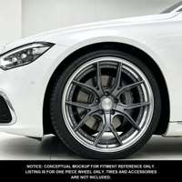 Nouvelles jantes en alliage d'aluminium 6061 T6 forgées à multiples rayons, finition Gunmetal poli, pressées 12000T, certifiées TUV/JWL/VIA S4-00015, 18-24, garantie 6 ans