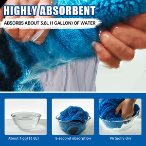 <span class=keywords><strong>Serviette</strong></span> de nettoyage pour voiture <span class=keywords><strong>BMW</strong></span> en microfibre 1400 g/m², 60*90 cm, 70*90 cm, couleur bleue, super absorbante, sans peluches, lavable en machine - Product Image 3