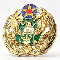 Badge en métal émaillé 2D personnalisé, emblème aigle et ancre, pour uniforme, mode, souvenir, cadeau