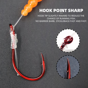 OEM 3 warna memancing <span class=keywords><strong>Walleye</strong></span> <span class=keywords><strong>Spinner</strong></span> Rig merah gurita kait pra-rig umpan untuk umpan memancing air tawar memancing air asin - Product Image 4