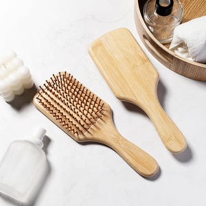<span class=keywords><strong>Cepillo</strong></span> de pelo de <span class=keywords><strong>madera</strong></span> de bambú Natural biodegradable, peine de paleta de cojín de aire para masaje del cuero cabelludo para uso doméstico, desenredar - Product Image 6