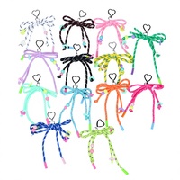 Boutons de manchette tissés en forme de nœud, accessoire de mode élégant, adorable breloque de sac pour fille, modèle quatre saisons HDJ8