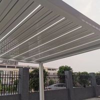 Kits de pergola de jardin en alliage d'aluminium de luxe modèle Prima, imperméables, fabriqués en Guangdong, abri pour cour