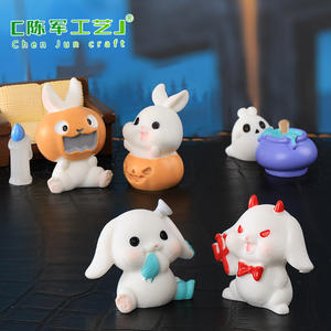 Meilleures ventes : Accessoires <span class=keywords><strong>en</strong></span> résine Chenjun pour décoration de cuisine, bonsaï, plantes succulentes et paysages d'Halloween, motif lapin - Product Image 4