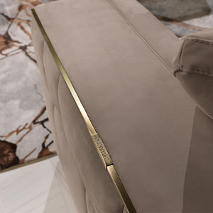 Juego de Sofás Babylon Rectos de Tres Plazas para Sala de Estar, Estilo Italiano, Tapizados con Relleno de Espuma - Product Image 4