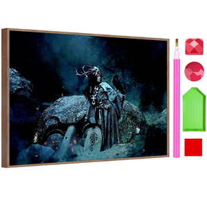 SONGWOO Custom Nordic 30x40 resina diamante quadrato soggiorno decorazione della parete la strega 5D kit pittura diamante arte fai da te - Product Image 1