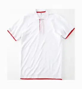 Polo all'ingrosso di colore solido con bordo luminoso di alta qualità polo da golf regolare polo maglietta personalizzata