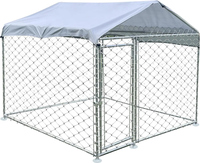 Grande tente-chenil extérieur pour chien avec clôture, aire de jeu pour chien avec toit imperméable, enclos pour animaux de compagnie en TNT pour jardin