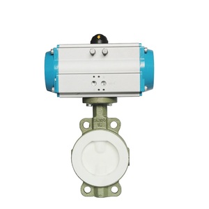 Válvula de Mariposa COVNA de Hierro Dúctil con Actuador Neumático, Revestimiento de Fluoruro y Asiento de PTFE, Sellado de Asiento, AC220V DN50, Pedido Urgente - Product Image 4