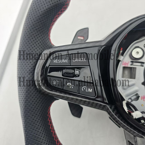 พวงมาลัยหุ้มหนังคาร์บอนไฟเบอร์มีรูพรุนสำหรับ BMW G ซีรีส์พวงมาลัย M3 G30 G20 M4 G82พวงมาลัยรถยนต์ CS M5สินค้าใหม่ - Product Image 6