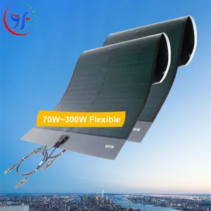 Yifeng painel solar flexível de alto desempenho personalizado 30w 50w 100w 160w painel solar flexível de filme fino flexível
