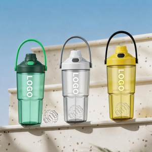 Botella de Gimnasio de Plástico sin BPA con Logotipo Personalizado, Bola Mezcladora de Acero Inoxidable, 650 ml, a Prueba de Fugas, Mezclador de Proteínas en Polvo, para Fitness y Deportes - Product Image 3