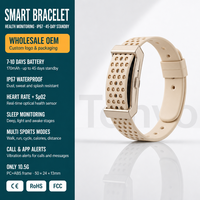 Bracelet intelligent sans écran pour la surveillance de la santé, avec mesure de la pression artérielle et de l'oxygène sanguin, rapport de santé sur sept jours