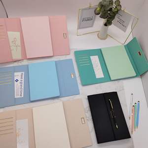 FSC สมุดแพลนเนอร์หนังพียูสมุดโน้ต3พับกำหนดเองได้พร้อมปากกาและริบบิ้น - Product Image 4