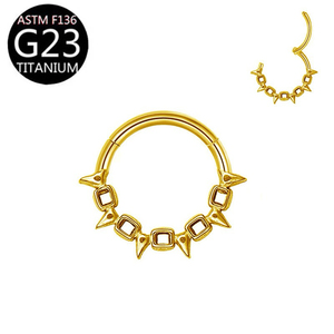 เครื่องประดับเจาะจมูกไทเทเนียม G23 ขายส่ง ต่างหูแฟชั่นรูปหัวงู หัวใจ ห่วงเจาะจมูก - Product Image 5