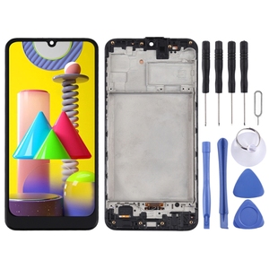 TFT schermo LCD per <span class=keywords><strong>Samsung</strong></span> Galaxy <span class=keywords><strong>M31</strong></span> / Galaxy <span class=keywords><strong>M31</strong></span> primo Digitizer Full Assembly con telaio LCD cavo Flex - Product Image 1