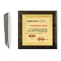 Médailles d'autorisation de concessionnaire sur mesure, en feuille d'or et or sablé, plaques en bois, plaques d'honneur personnalisées pour entreprises