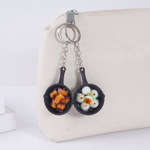 Pendentif mini-ustensile de cuisine 4 cm, amusant pour sac ou porte-clés, poêle tout-en-un pour faire sauter des galettes et des crevettes en pot. - Product Image 3