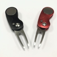 Clip de Chapeau de Golf de Luxe en Alliage de Zinc et Acier Inoxydable Plaqué, Personnalisable avec LOGO, Outil de Réparation de Divots, Vente en Gros