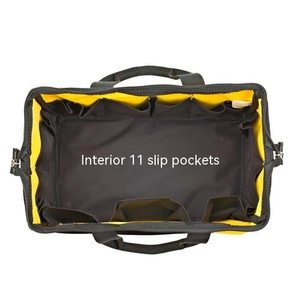 <b>Tool</b> <b>Bag</b> With Multiple Pockets Durable Oxford Material Black And Yellow Color Simple Style For Portable <b>Tool</b> Storage - Product Image 3