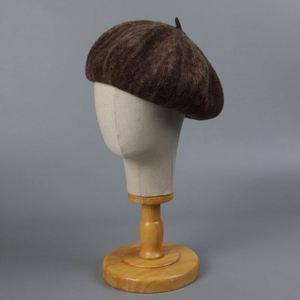 Béret en laine tricoté pour femme, collection Automne-Hiver 2025, dégradé de couleurs, style décontracté, chaud et tendance, chapeau de peintre - Product Image 3