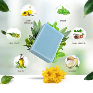 Savon naturel personnalisé nettoyant en profondeur exfoliant rafraîchissant barre de savon à base de plantes pour hommes savon fait main pour le bain et le lavage des mains - Product Image 4