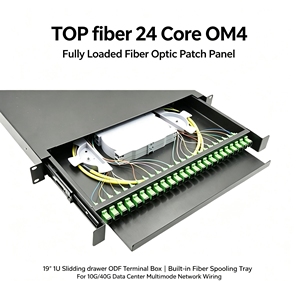 Panel de Conexiones de <span class=keywords><strong>Fibra</strong></span> Óptica ODF para Montaje en Rack, Caja de <span class=keywords><strong>Fibra</strong></span> de 19 Pulgadas, Panel de Conexiones 1U, Bandeja de Empalmes, Caja de Terminación de <span class=keywords><strong>Fibra</strong></span>, Cableado para Centros de Datos - Product Image 2