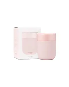 Porter Ceramic Mug Protective Silicone Sleeve, Blush 12 Ounces | On-the-Go | Reusable Cup for Coffee or Tea