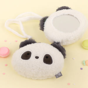 Paorang Soft Plush Polyester Embossed Carabiner Keychain Mini <b>Mirror</b> Cute Cartoon Character Bag Charm Pendant <b>Lightweight</b> - Product Image 2