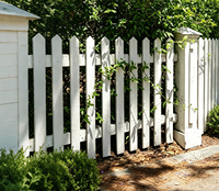 Clôture en PVC facile à assembler, clôture de jardin en vinyle sans entretien, barrière décorative pour les cours de villas