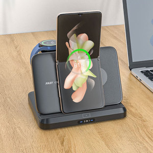 2024 caricabatterie Wireless pieghevole tre in uno tutti i modelli Sam-sung <span class=keywords><strong>Galaxy</strong></span> Z Fold/Flip compatibili con Smart PC orologi telefoni cellulari - Product Image 6