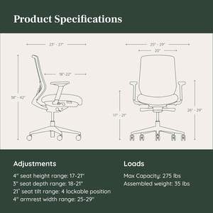 Versatile Ergonomic Desk <b>Chair</b> Adjustable Lumbar Support Reclining Breathable Mesh Backrest Swivel Wheels Foam PP <b>Office</b> - Product Image 6