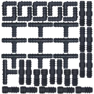 Conector de Tubería para Riego por Goteo 16PE Negro, Accesorios de PP, Conexión en T, Codo, Tapón para Horticultura, Agricultura, Sistema de Microaspersores - Product Image 1