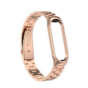 Cinturino in metallo per <span class=keywords><strong>Xiaomi</strong></span> <span class=keywords><strong>Mi</strong></span> <span class=keywords><strong>Band</strong></span> 3 4 bracciale in acciaio inossidabile per Miband 5 Smart Watchband Wristband accessori - Product Image 3