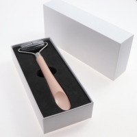 Rouleau de massage facial manuel avec poignée en plastique, roue dentée en forme d'engrenage, pour lifting du visage en V, raffermissement de la peau, anti-rides, durable, filaire
