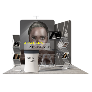 דוכן תערוכת יריד סחר ייצור עיצוב תאורת דוכן תערוכה עם תאורה אחורית 3X3 דוכן תערוכה סטנדרטי - Product Image 4