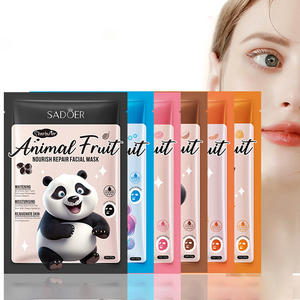 Productos para el Cuidado de la <span class=keywords><strong>Piel</strong></span> de la Serie Animal de Venta Caliente de Marca Privada OEM SADOER, Hidratan, Blanquean, Nutren, Reparación, Juego de Mascarillas Faciales de Frutas - Product Image 1