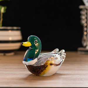 Pato de Cristal de Vidrio Colorido, Figura Hecha a Mano, Regalo de Navidad o Cumpleaños, Animales Decorativos Coleccionables, Decoración para el Hogar - Product Image 3