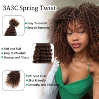Grand stock de cheveux humains vierges brésiliens Remy double drawn, texture 3A 3C, 100% naturels, en vrac pour tresses et torsades