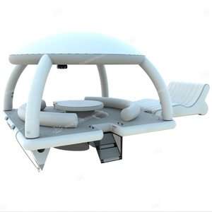 Cabaña Flotante Inflable con Toldo y Mesa, Plataforma de Descanso para 6-8 Personas, Isla Flotante para Fiestas Acuáticas, para <span class=keywords><strong>Lago</strong></span>, Playa, Yate - Product Image 6